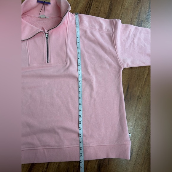 Eddie Bauer Quarter Zip Pullover Sweatshirt Pink Womens Size XXL - Picture 8 of 8